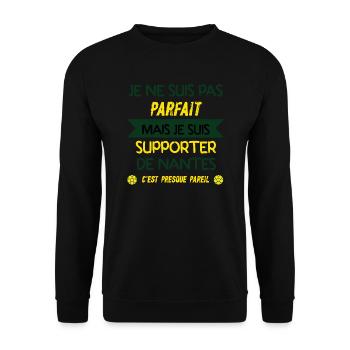 JE SUIS SUPPORTER DE NANTES - Sweat-shirt Unisexe - noir - Devant - Alina (178cm) & Michal (187cm)