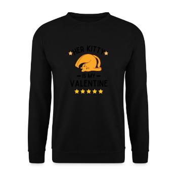 Drôle vilain mari hommes ton chat est à moi - Sweat-shirt Unisexe - noir - Devant - Alina (178cm) & Michal (187cm)