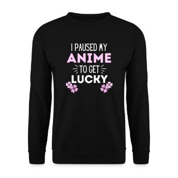 Anime St Patricks Day Manga Lucky Gift - Sweat-shirt Unisexe - noir - Devant - Alina (178cm) & Michal (187cm)