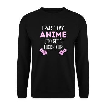 Anime St Patricks Day Manga Lucky Gift - Sweat-shirt Unisexe - noir - Devant - Alina (178cm) & Michal (187cm)