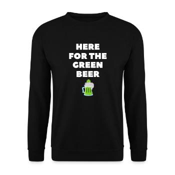 Bier Saufen Alkohol St Patricks Day Irish Geschenk - Unisex Pullover - Schwarz - Vorne - Alina (178cm) & Michal (187cm)