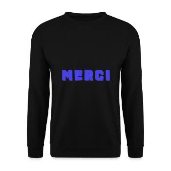 MERCI. MAÎTRESSE. MAÎTRE. MERCI MAÎTRESSE - Sweat-shirt Unisexe - noir - Devant - Alina (178cm) & Michal (187cm)