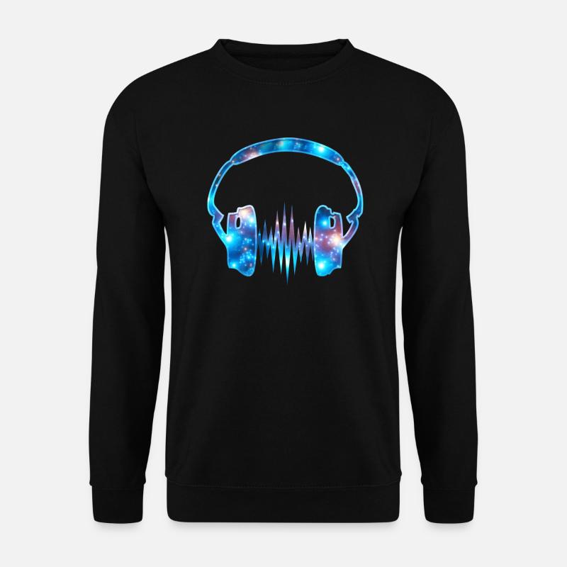 Headphone Music Galaxy Galaxy - Unisex Sweatshirt - black