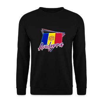 Andorra - Unisex Pullover - Schwarz - Vorne - Alina (178cm) & Michal (187cm)