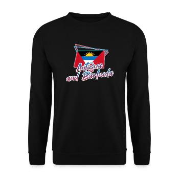 Antigua und Barbuda - Unisex Pullover - Schwarz - Vorne - Alina (178cm) & Michal (187cm)