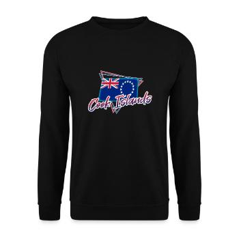 Cook Islands - Unisex Sweatshirt - black - Front - Alina (178cm) & Michal (187cm)