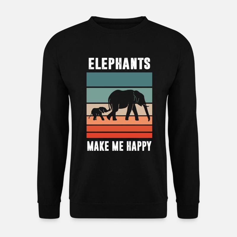 Elephants - Unisex Sweatshirt - black