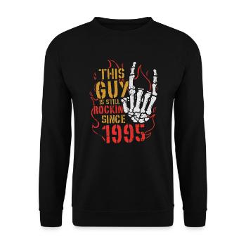 Ce mec a bercé depuis 1995 Cadeau d’anniversaire - Sweat-shirt Unisexe - noir - Devant - Alina (178cm) & Michal (187cm)