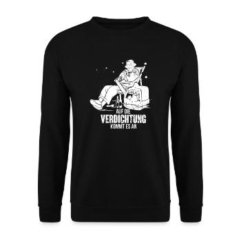 Straßenbau Straßenbauer Asphaltbauer Geschenk - Unisex Pullover - Schwarz - Vorne - Alina (178cm) & Michal (187cm)