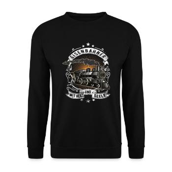Travailleurs de chemin de fer - Sweat-shirt Unisexe - noir - Devant - Alina (178cm) & Michal (187cm)