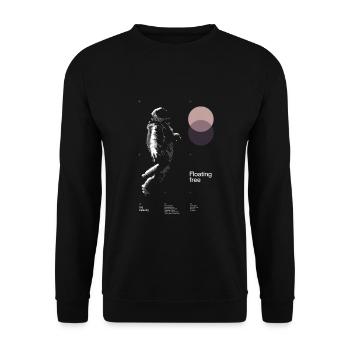 Poster Floating - Astronaut in space - Sweat-shirt Unisexe - noir - Devant - Alina (178cm) & Michal (187cm)