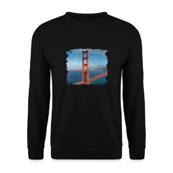 San Francisco Gift - Unisex Sweatshirt - black - Front - Alina (178cm) & Michal (187cm)
