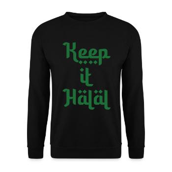 keep it halal gift idea - Unisex Sweatshirt - black - Front - Alina (178cm) & Michal (187cm)