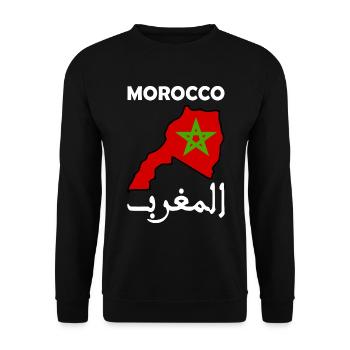 Morocco - Unisex Sweatshirt - black - Front - Alina (178cm) & Michal (187cm)