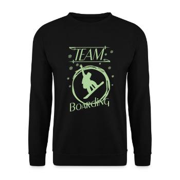 Team Boarding Snowboarding - Unisex Pullover - Schwarz - Vorne - Alina (178cm) & Michal (187cm)