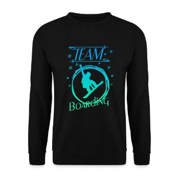 boarden boarding - Unisex Pullover - Schwarz - Vorne - Alina (178cm) & Michal (187cm)