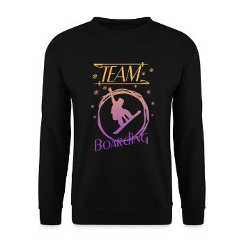 Boarding is my passion - Unisex Pullover - Schwarz - Vorne - Alina (178cm) & Michal (187cm)