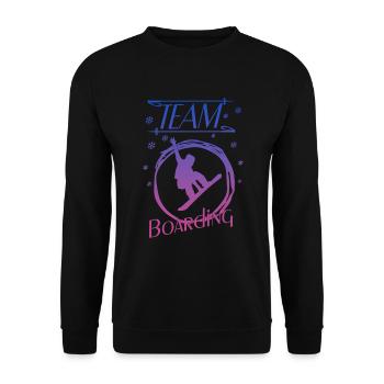Boarding Snowboarding Boarder - Unisex Pullover - Schwarz - Vorne - Alina (178cm) & Michal (187cm)