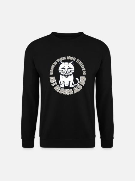 Einer von uns beiden ist klüger als du | Cat Style - Unisex Pullover - Schwarz