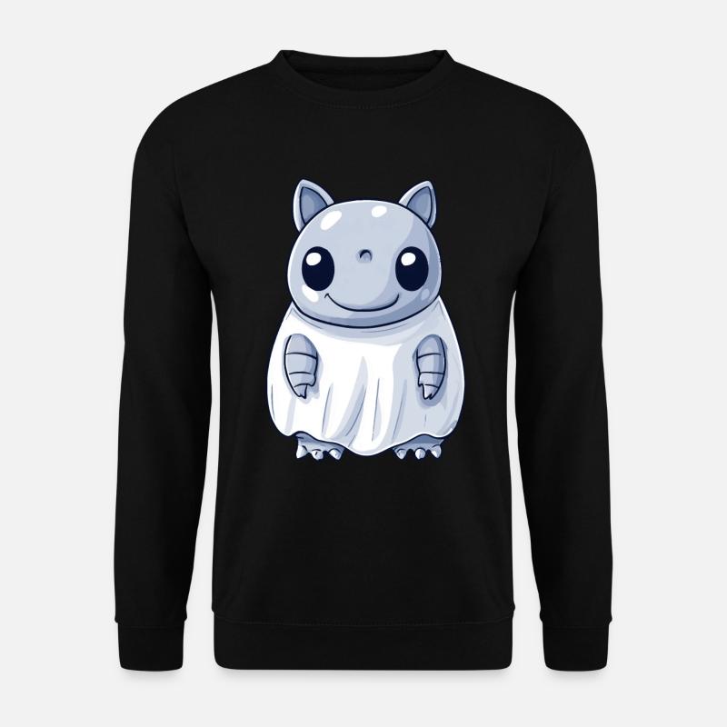 Armadillo Halloween Comic Ghost - Unisex Sweatshirt - black