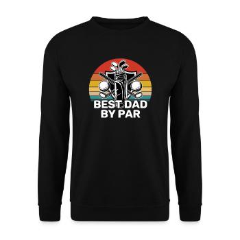 Golfing Dad - Best Dad By Par - Unisex Sweatshirt - black - Front - Alina (178cm) & Michal (187cm)