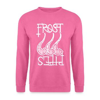 Frost Pipes Logo Weiß - Unisex Pullover - Pink - Vorne