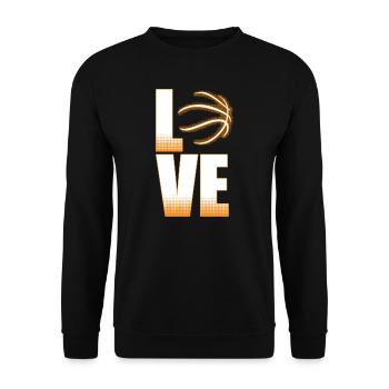 Basketball Liebe - Unisex Pullover - Schwarz - Vorne - Alina (178cm) & Michal (187cm)