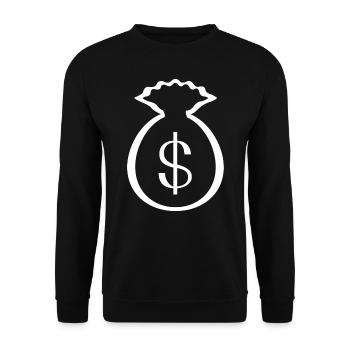 Sac à billets - Sweat-shirt Unisexe - noir - Devant - Alina (178cm) & Michal (187cm)