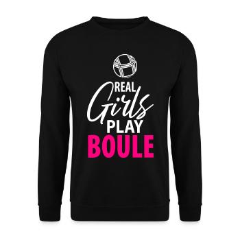 Pétanque Pétanque Pétanque Pétanque Femmes Femmes Filles - Sweat-shirt Unisexe - noir - Devant - Alina (178cm) & Michal (187cm)