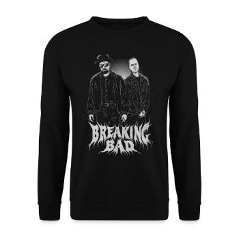 Breaking Bad Walter and Jesse Line Art - Unisex Sweatshirt - black - Front - Alina (178cm) & Michal (187cm)