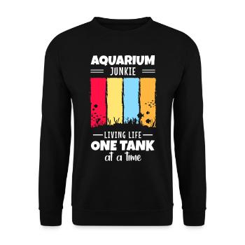 Aquaristik Aquarianer Fischzucht - Unisex Pullover - Schwarz - Vorne - Alina (178cm) & Michal (187cm)