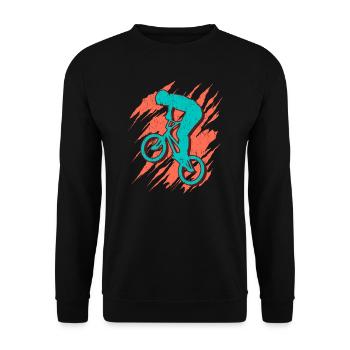 BMX Fahrrad Motiv Jungs Freestyle BMX Kinder - Unisex Pullover - Schwarz - Vorne - Alina (178cm) & Michal (187cm)