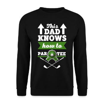 Golf T Shirt Design - Unisex Pullover - Schwarz - Vorne - Alina (178cm) & Michal (187cm)