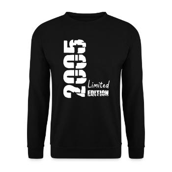 2005 limited - Geboren 2005 - 18 Jahre Fun Lustig - Unisex Pullover - Schwarz - Vorne - Alina (178cm) & Michal (187cm)