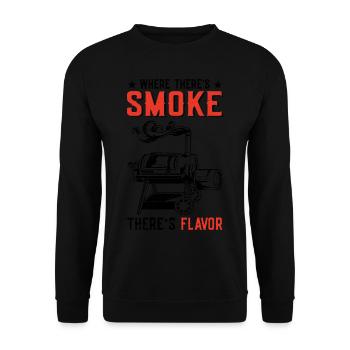 Grillen Bier | Grillmeister BBQ Grill Geschenkidee - Unisex Pullover - Schwarz - Vorne - Alina (178cm) & Michal (187cm)