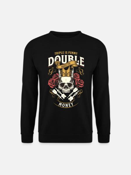 Dart Triple Is Funny Double Makes The Money - Unisex Pullover - Schwarz