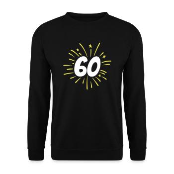 60 ans 60 ans feux d’artifice - Sweat-shirt Unisexe - noir - Devant - Alina (178cm) & Michal (187cm)