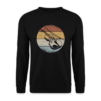 Violin Retro Violin Violinist Violin Player - Unisex Sweatshirt - black - Front - Alina (178cm) & Michal (187cm)