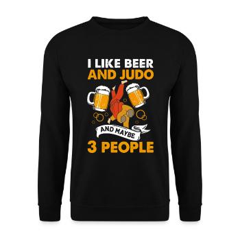 Judo - Unisex Sweatshirt - black - Front - Alina (178cm) & Michal (187cm)