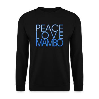 Peace Love Mambo - bleu - Danse Salsa T-shirt - Sweat-shirt Unisexe - noir - Devant - Alina (178cm) & Michal (187cm)