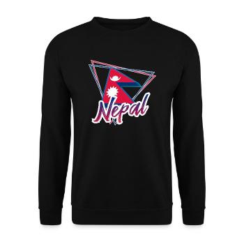 Nepal - Sweat-shirt Unisexe - noir - Devant - Alina (178cm) & Michal (187cm)