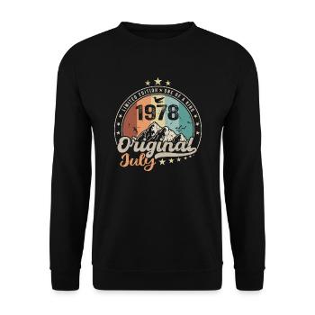 July 1978 Anniversary Gift Idea July 1978 - Unisex Sweatshirt - black - Front - Alina (178cm) & Michal (187cm)