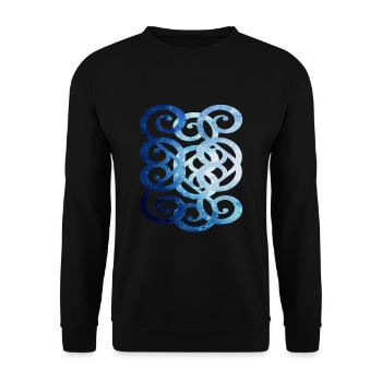 Abstract No. 63 - Unisex Sweatshirt - black - Front - Alina (178cm) & Michal (187cm)