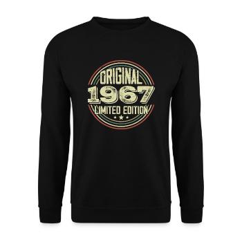 1967 Birthday Parties, A Legendary Vintage - Unisex Sweatshirt - black - Front - Alina (178cm) & Michal (187cm)