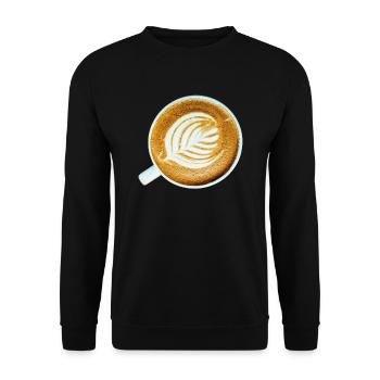 coffee coffee cappuccino espresso2 - Unisex Sweatshirt - black - Front - Alina (178cm) & Michal (187cm)