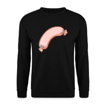 Wurst,esse,würstchen - Unisex Pullover - Schwarz - Vorne - Alina (178cm) & Michal (187cm)