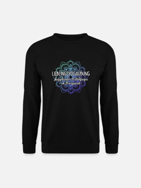 Aufgehender Mittelfinger im Morgenrot Yoga Mandala - Unisex Pullover - Schwarz