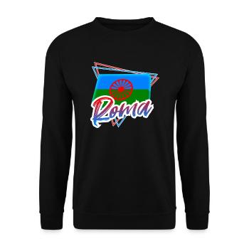 Roma - Unisex Sweatshirt - black - Front - Alina (178cm) & Michal (187cm)