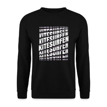 Kitesurfen Kiteboarding Kite Wassersport Geschenk - Unisex Pullover - Schwarz - Vorne - Alina (178cm) & Michal (187cm)