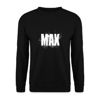 Max - Unisex Pullover - Schwarz - Vorne - Alina (178cm) & Michal (187cm)